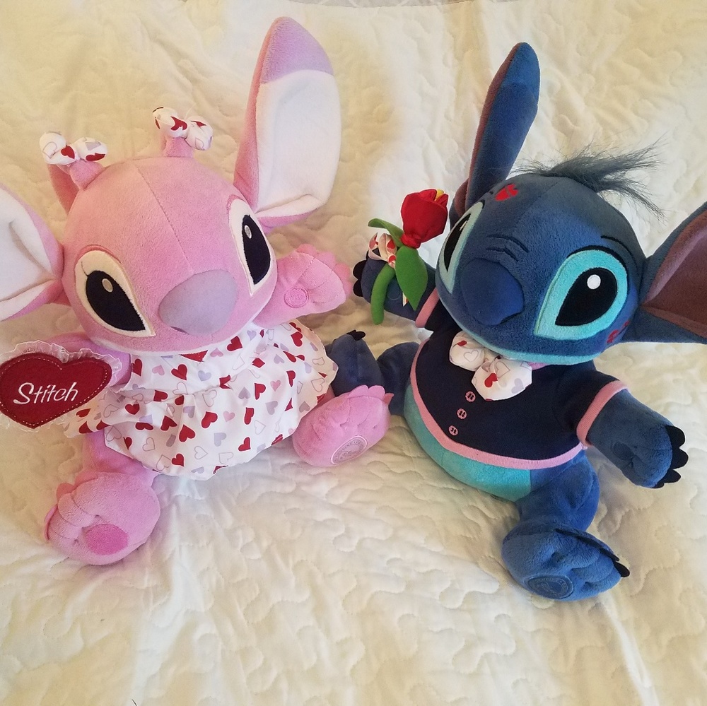 Stitch & Angel Valentines Plush